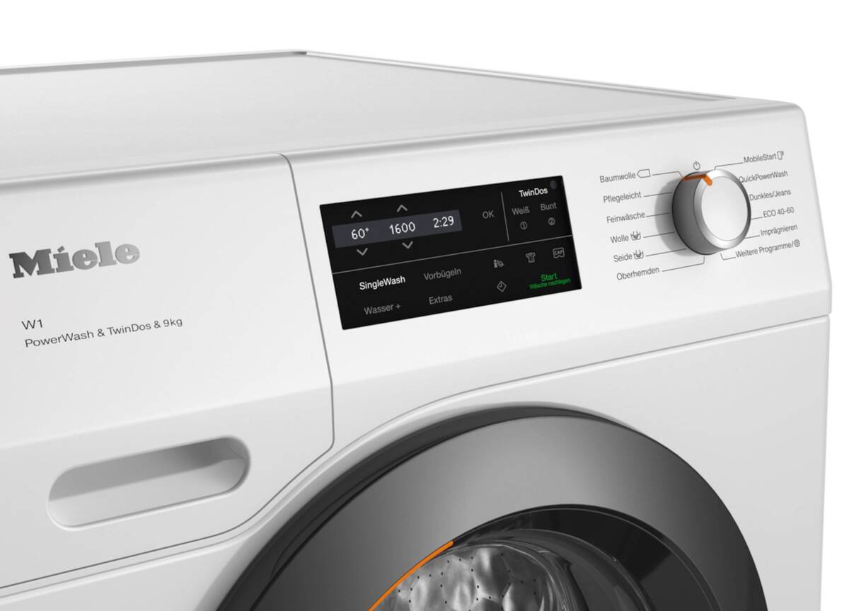 Miele Waschmaschine Frontlader 9kg 1600U/min Schontrommel TwinDos PowerWash Eco Feedback Energieklasse A – Bild 3