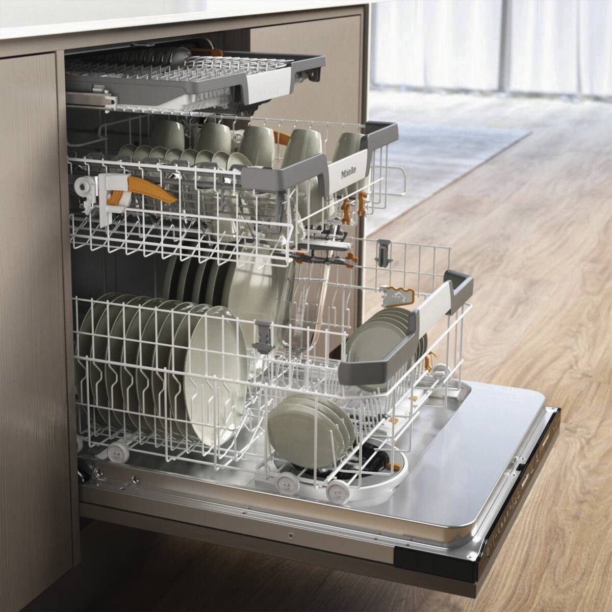Miele Einbau-Geschirrspüler AutoDos G 7650 SCVi vollintegrierbar 14 Maßgedecke Energieeffizienzklasse A – Bild 3