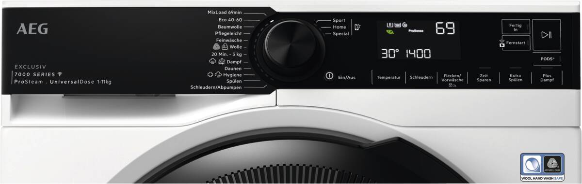 AEG Waschmaschine Frontlader 11kg 1600U/min ProSteam ProTex Energieklasse A – Bild 2