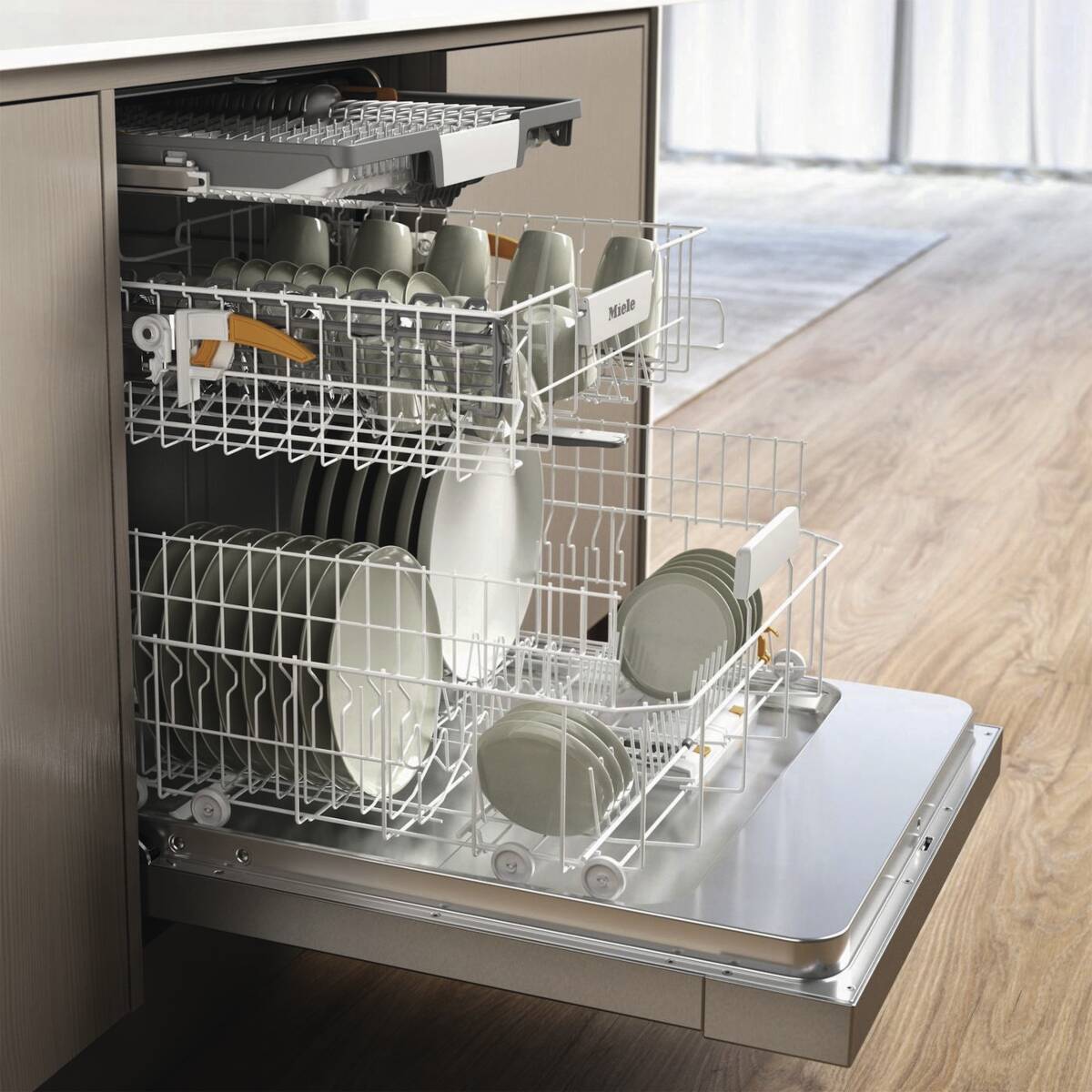 Miele Unterbau-Geschirrspüler mit EcoPower und AutoOpen-Trocknung 14 Maßgedecke Edelstahl – Bild 3