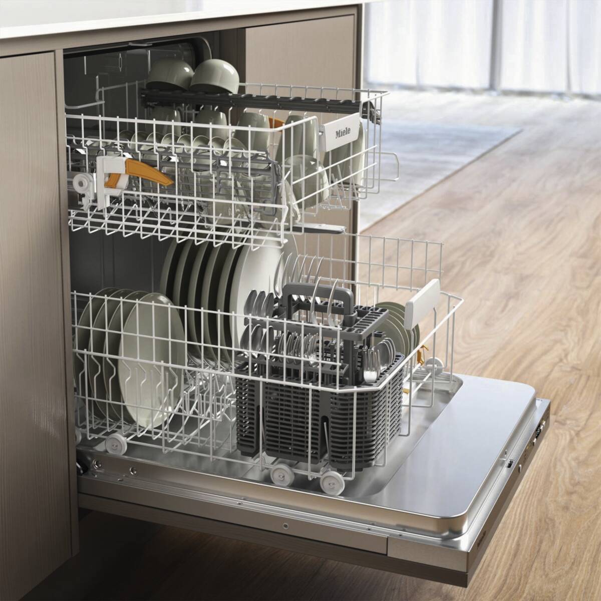 Miele Einbau-Geschirrspüler vollintegrierbar G 5450 Vi Active Plus 13 Maßgedecke EcoPower Edelstahl – Bild 3