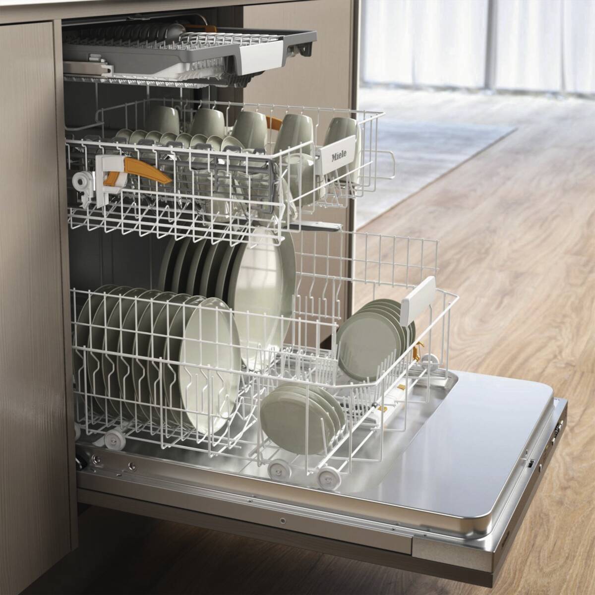 Miele Einbau-Geschirrspüler XXL 14 Maßgedecke Edelstahl EcoPower AutoOpen – Bild 3