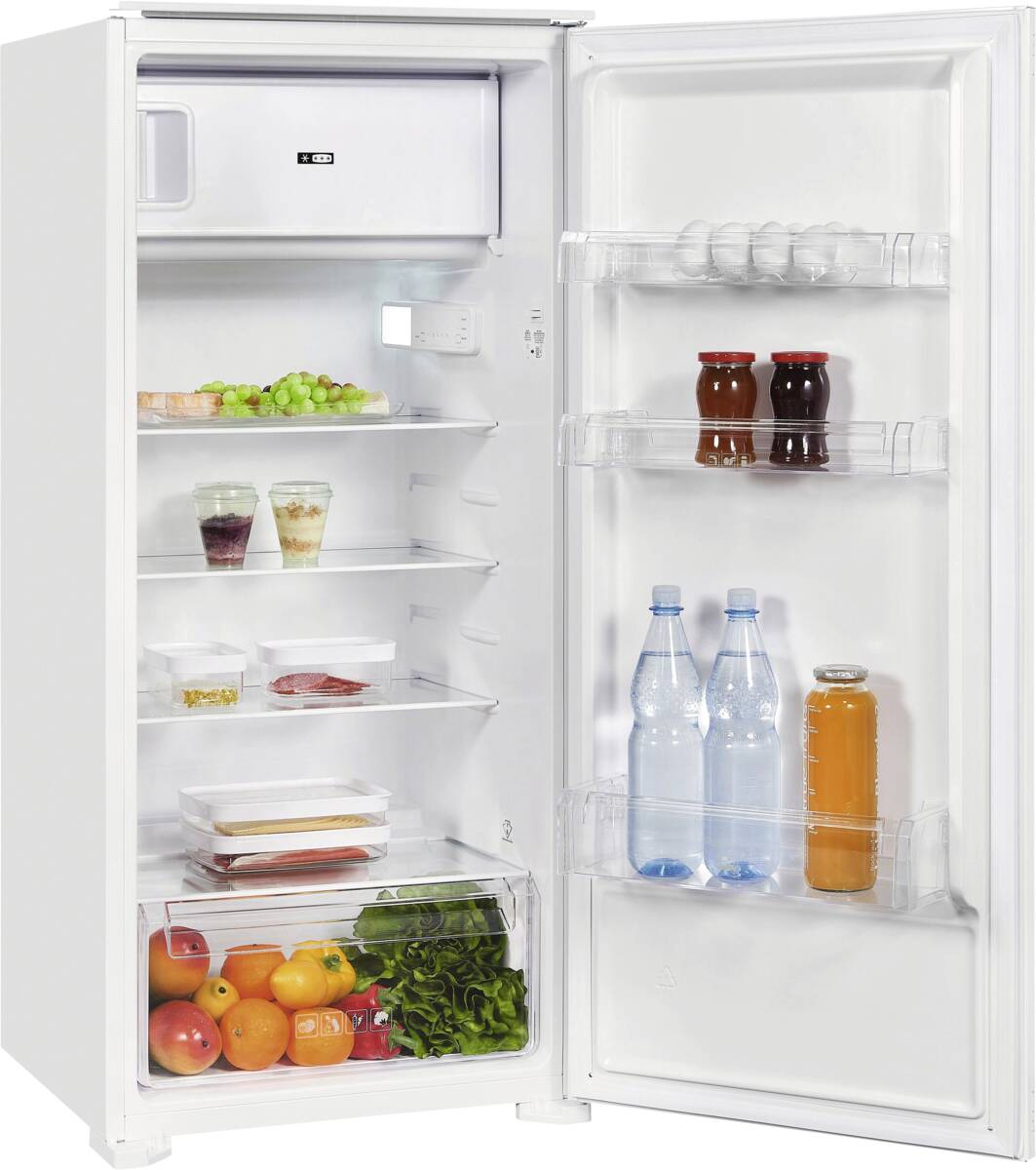 Exquisit Einbau-Kühlschrank 181L Schlepptürmontage Energieklasse E LED-Beleuchtung Weiß – Bild 3